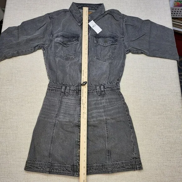 American Eagle Outfitters Womens Button-Down Denim Shirt Dress S/P NWT MSRP 79 - Picture 12 of 16